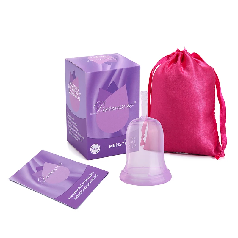 1Pack-Bag-box-Purpl Жидкая медицинская силиконовая менструальная Чашка мягкая Жидкая силиконовая женская гигиеническая менструальная чашка Женская Дамская менструальная чашка - Цвет: 1Pack-Bag-box-Purpl