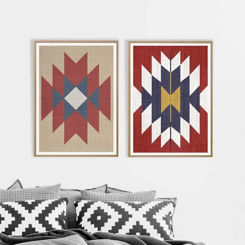 Ацтекский ковер настенные художественные принты и плакат украшение для дома