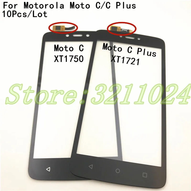 10 шт./лот для Motorola Moto C XT1750 XT1754 XT1755 и Plus XT1721 XT1723 сенсорный экран дигитайзер Переднее