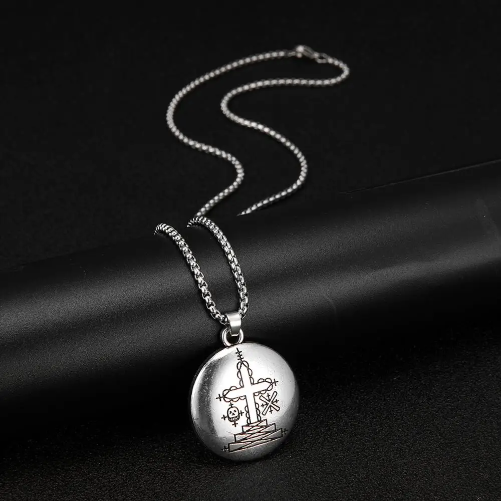 Fishhook Viking Papa Ghede Voodoo Loa Veve череп крест очарование ювелирные изделия амулет стимпанк