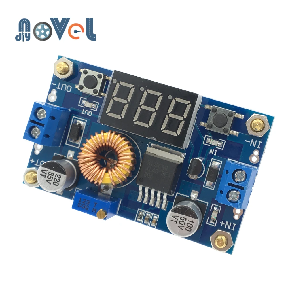 XL4015 мощный 5A 75W DC-DC Регулируемый понижающий модуль зарядного устройства