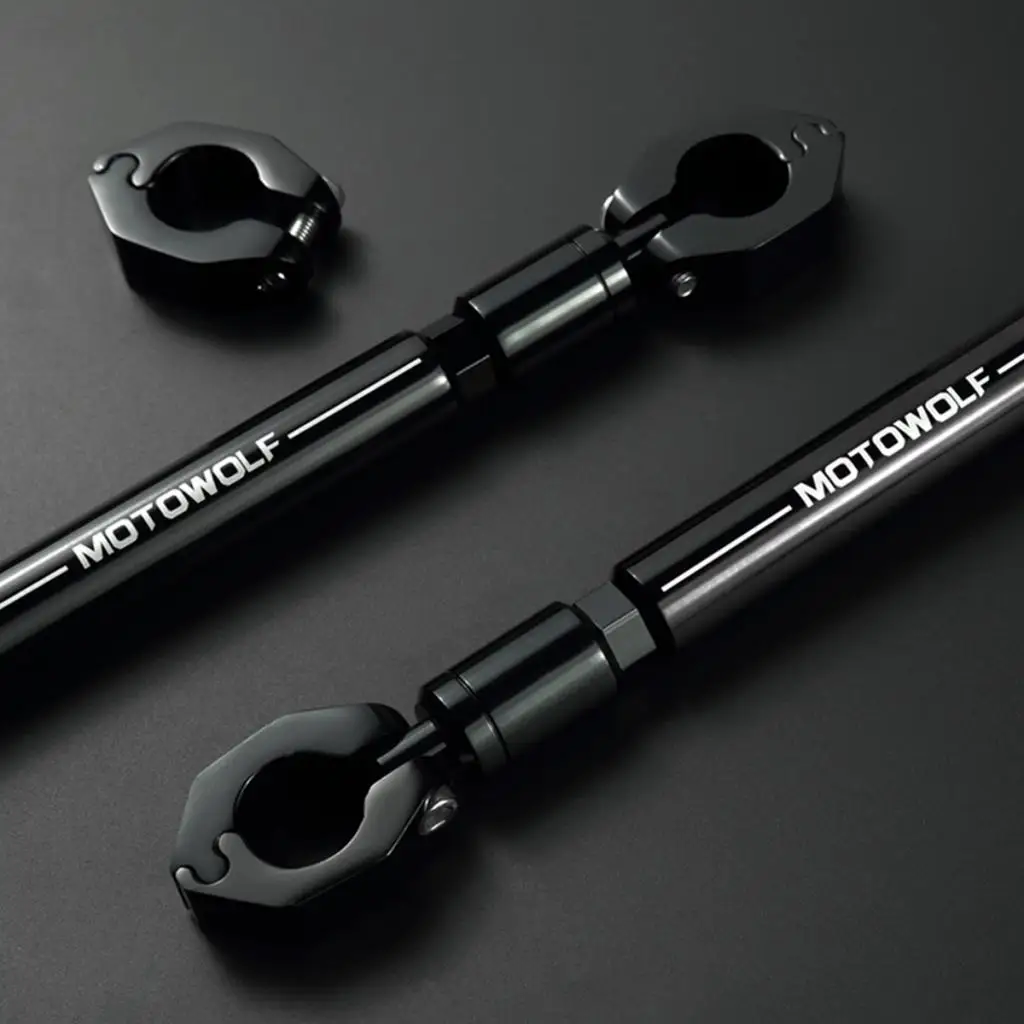 

Universal Adjustable Motorcycle Handlebar Cross Brace Bar Crossbar - 7/8 inch (22mm) Clamp Diameter - Aluminum Alloy