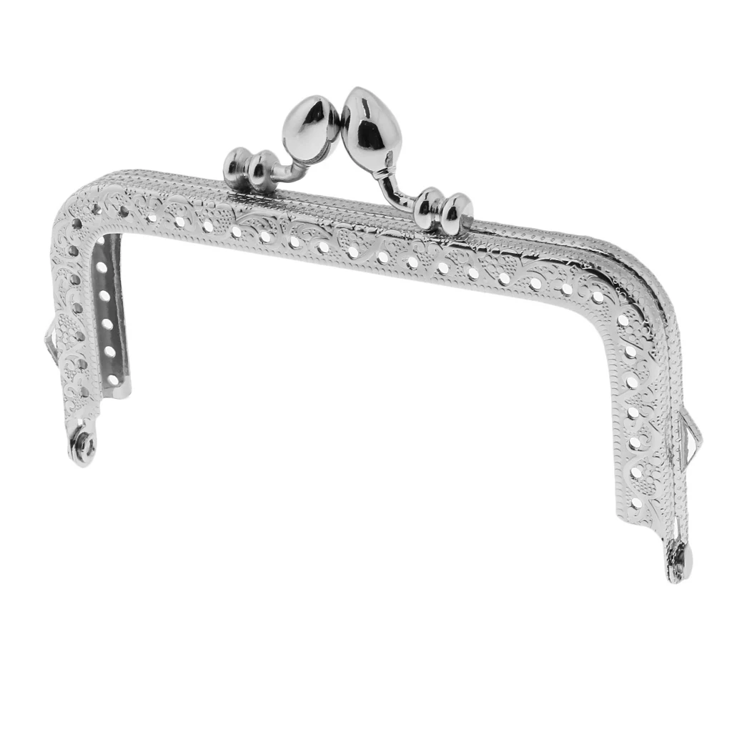 Серебряная металлическая квадратная рамка в стиле ретро кошелек сумка для монет