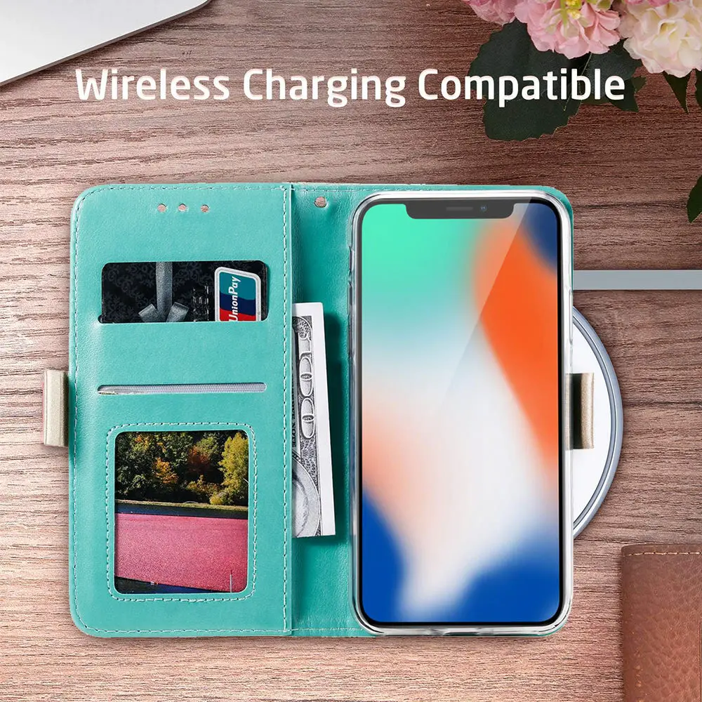 LCHULLE Чехол-книжка с бумажником для IPhone XS 11 Pro MAX XR 6 6S 7 8 Plus отделения для карт Карманы кошелек Стильный чехол Чехол Fundas