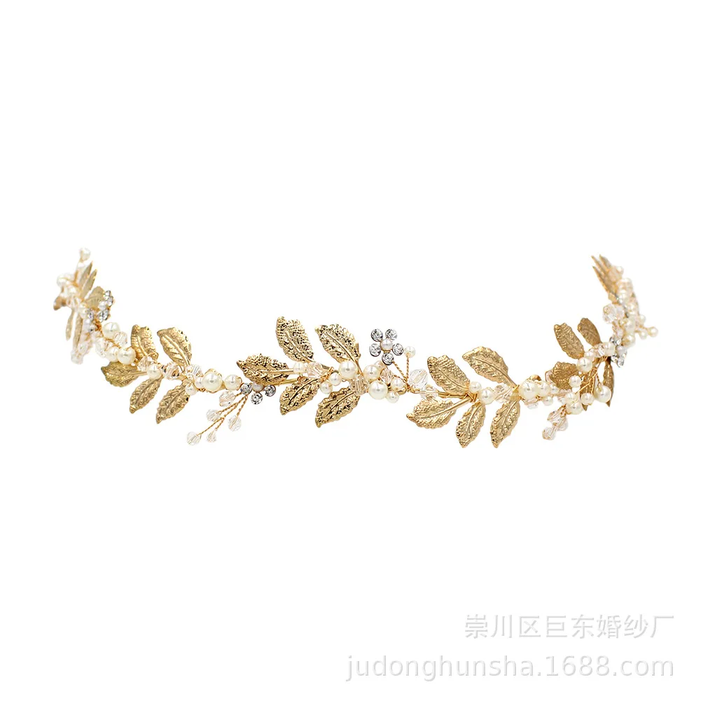 

Le Liin Handmade Pearl Leaf Bride Headdress Bridal Wedding Hair Vine Wedding Hair Accessories
