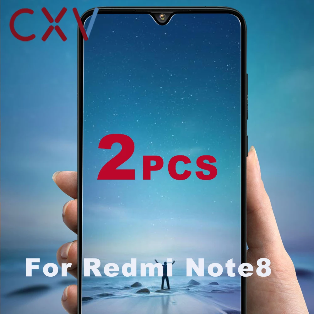 2 шт протектор экрана Xiaomi Redmi Note 8 Pro стекло на 5 защитное закаленное 7 | Мобильные