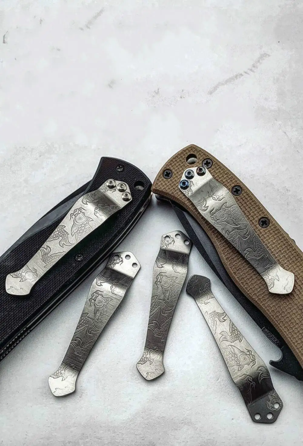 

1pcs Back Clip Knife Clip Titanium Alloy for ZT for Emerson Koi Knife Back Clip CNC Knife Diy Accessories