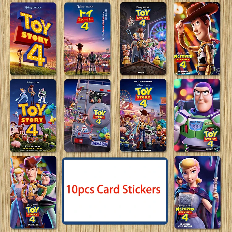 10 шт./лот История Игрушек 4 форки Вуди Базз Лайтер Кредитная карта автобус