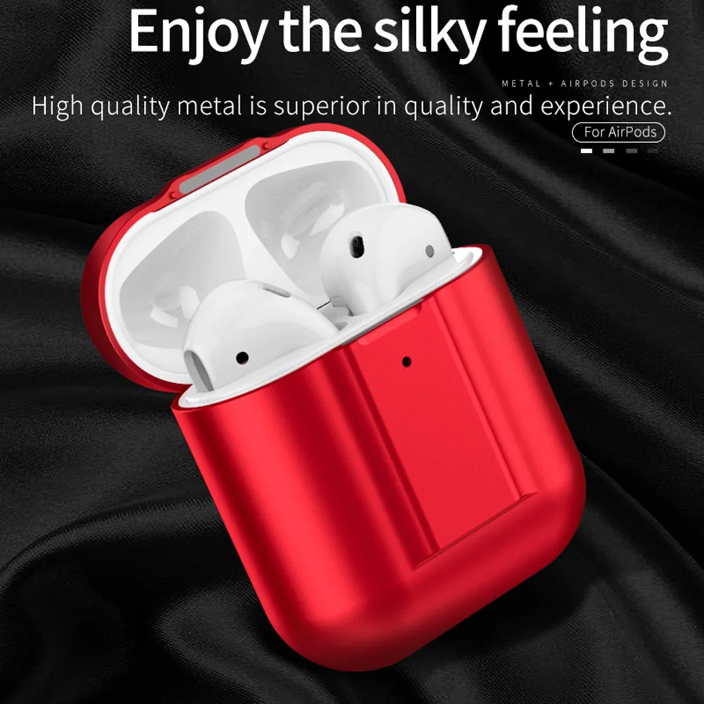 Роскошный противоударный чехол для Apple AirPods 1 Air Pods 2 алюминиевые наушники из
