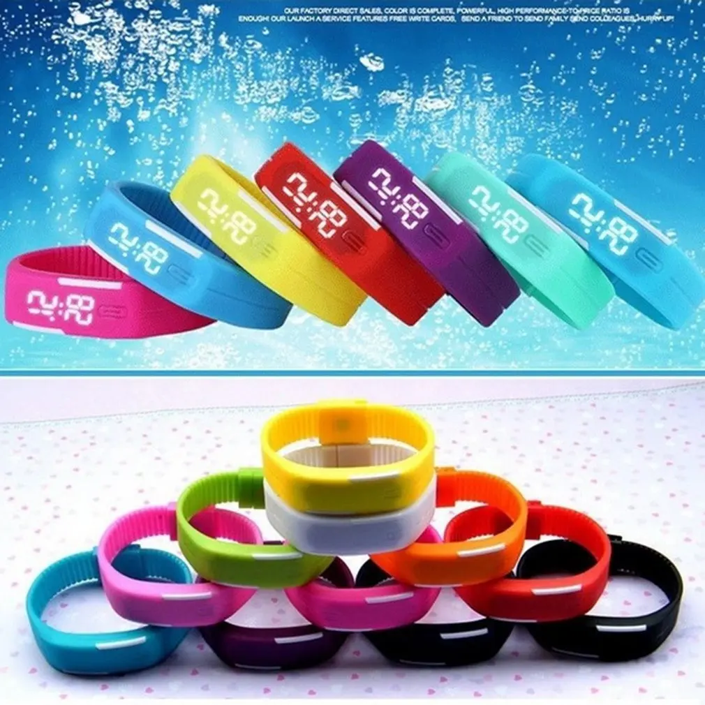 Детские спортивные часы Мульти Функция светодиодный Секундомер наручные