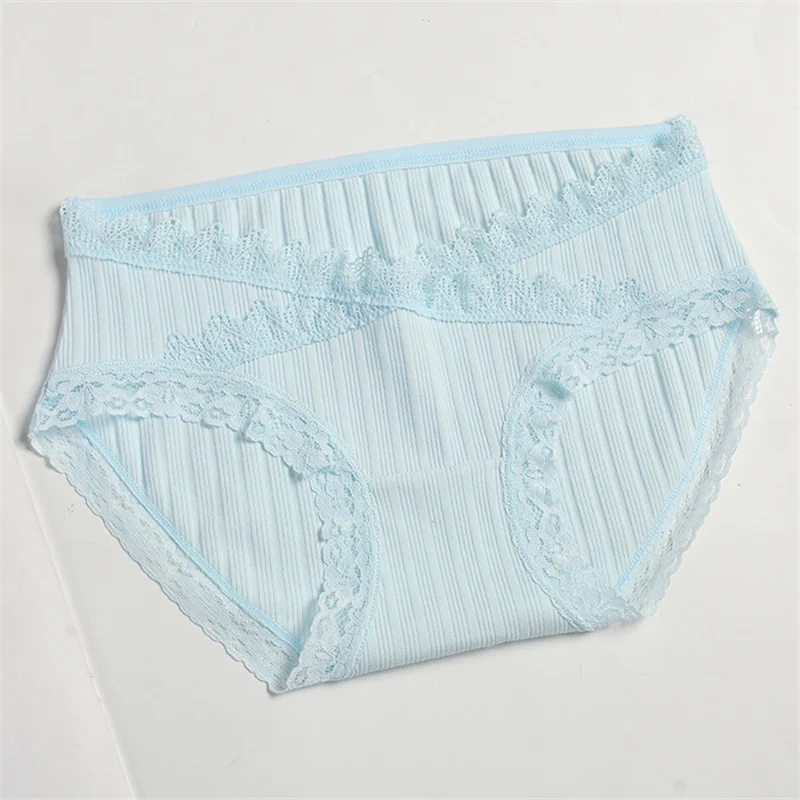 

Lace Antibacterial Thread Pure Cotton Pregnant Women Underwear Low Waist Support Abdomen Panties In Early Pregnancy