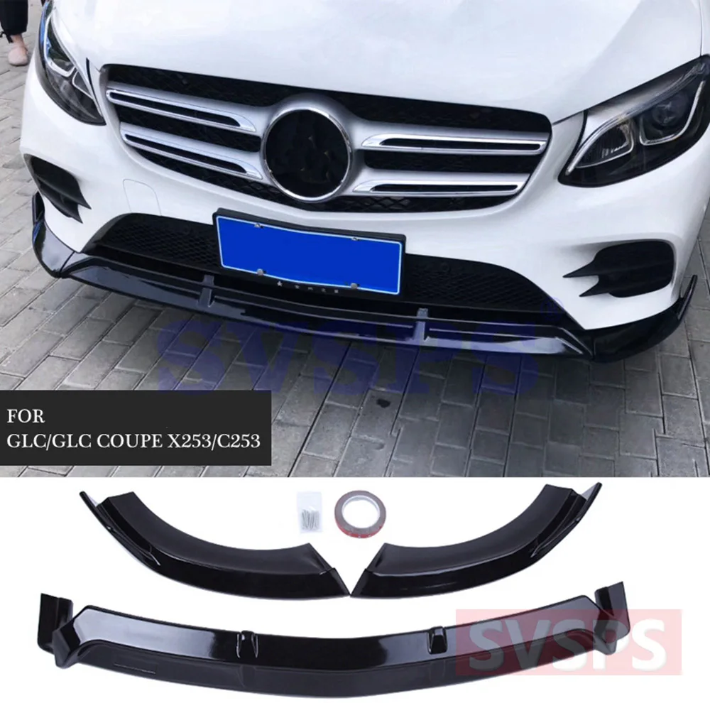 Губы переднего бампера для Mercedes Benz Brabus GLC Class Coupe X253 C253 GLC200 GLC260 GLC300 2015 2018 года