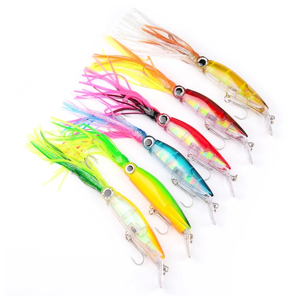 

140mm 40g Fishing Lure Octopus Squid Jig Hook Hard Lures Shrimp Catch Fishing Tackle Crank Sea Fishing Lure Wobbler Jigging Bait