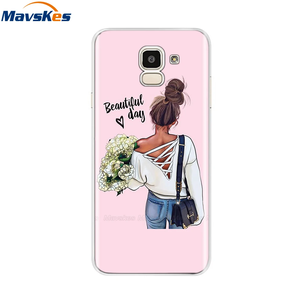 For Samsung Galaxy J6 2018 Case Soft TPU Silicone Back Cover sFor Coque Fundas Samsung J6 2018 J6 Plus 2018 Soft Phone Cases