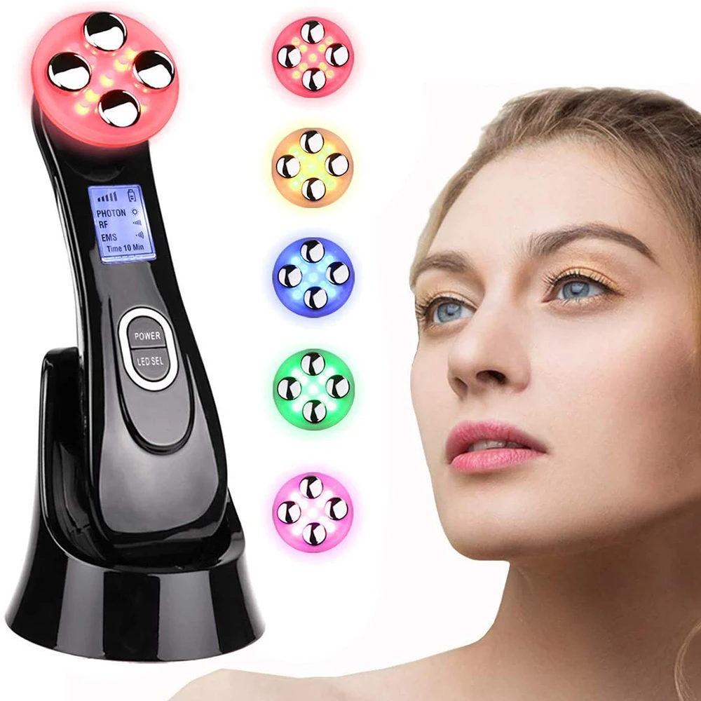 

Mesotherapy Electroporation RF Radio Frequency Facial LED Photon Skin Care Beauty Device Face Lifting Tighten Wrinkle Removal