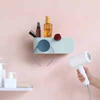 hair dryer holder wall mounted blower holder bathroom storage free punch hair dryer organizer hairdryer shelves for bathroom