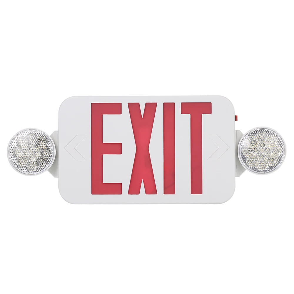 

Светодиодный аварийный светильник Red Exit Sign, регулируемый настенный потолочный светильник с двумя головками для подзарядки, для лестницы, пр...