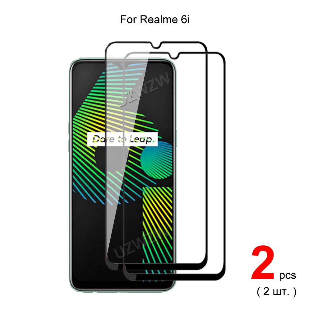 

For Realme 6i Full Coverage Tempered Glass Phone Screen Protector Protective Guard Film 2.5D 9H Hardness
