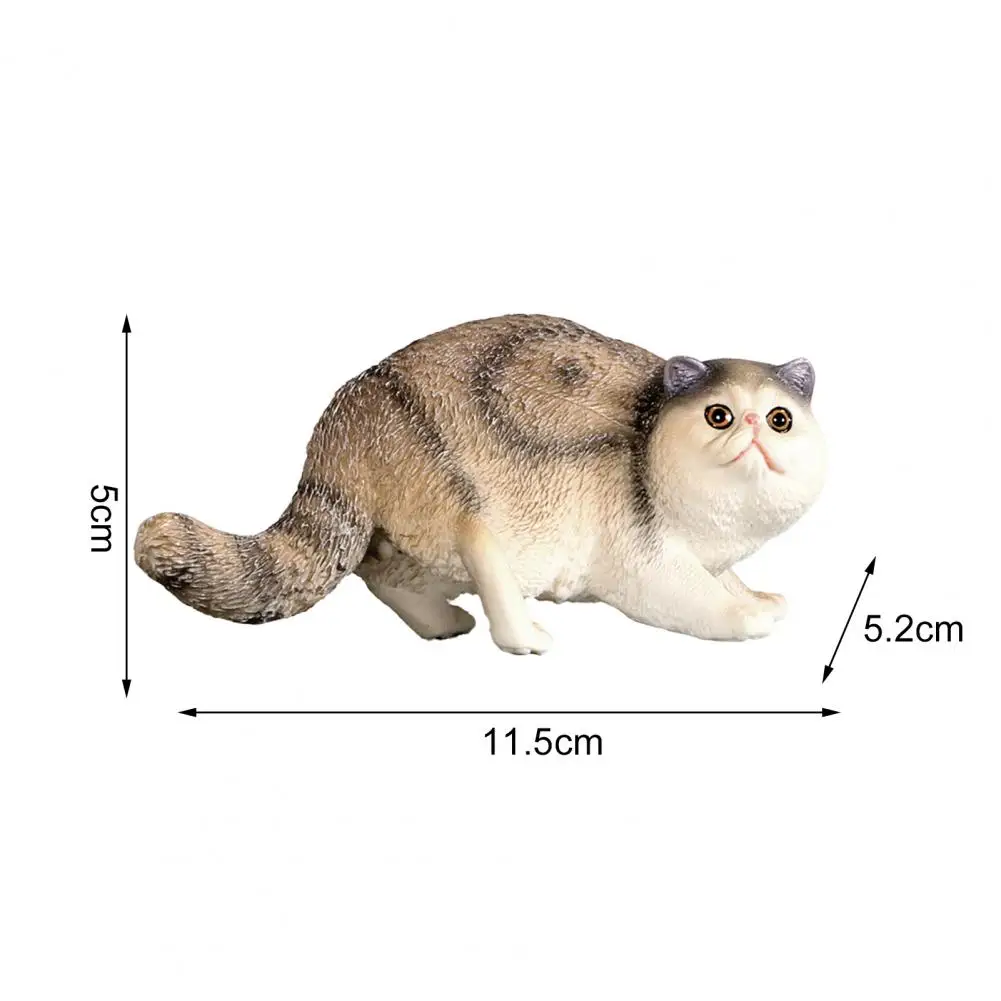 

Cat Model Simulated Eco-Friendly Lifelike Animal Car Ornaments Doll for Gift Small Model Statue Crafts Ornament Miniatures