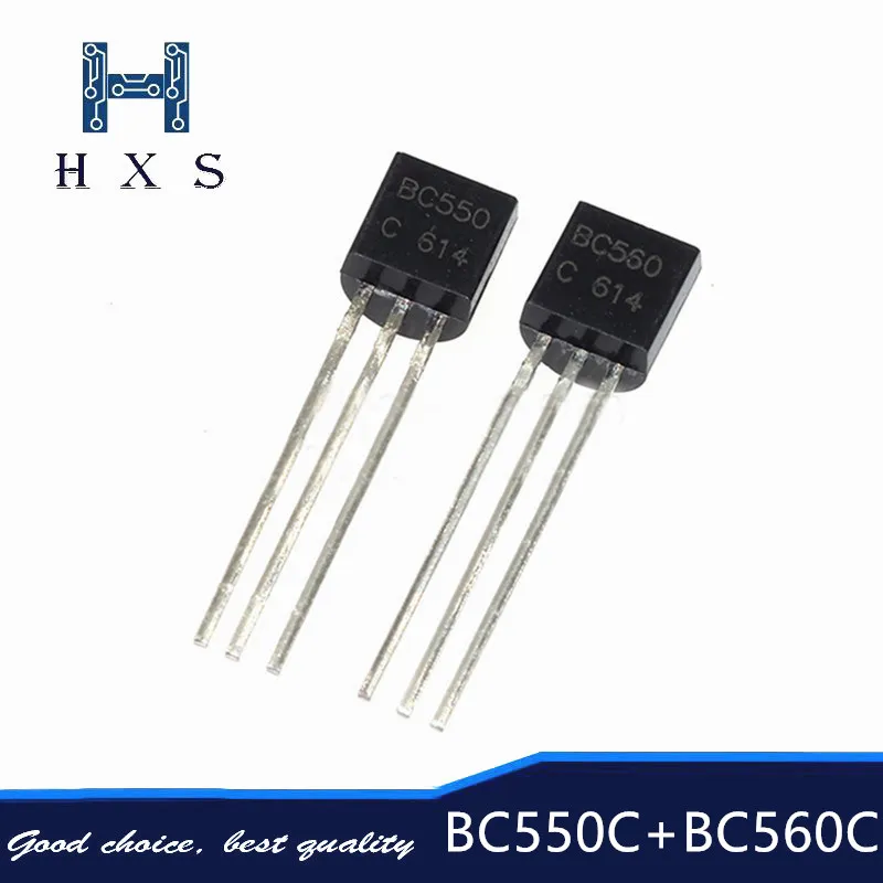 50 шт. BC550C + BC560C каждые 25 BC550 BC560 45V 0.1A TO92 DIP-3 Новый и оригинальный | Обустройство дома