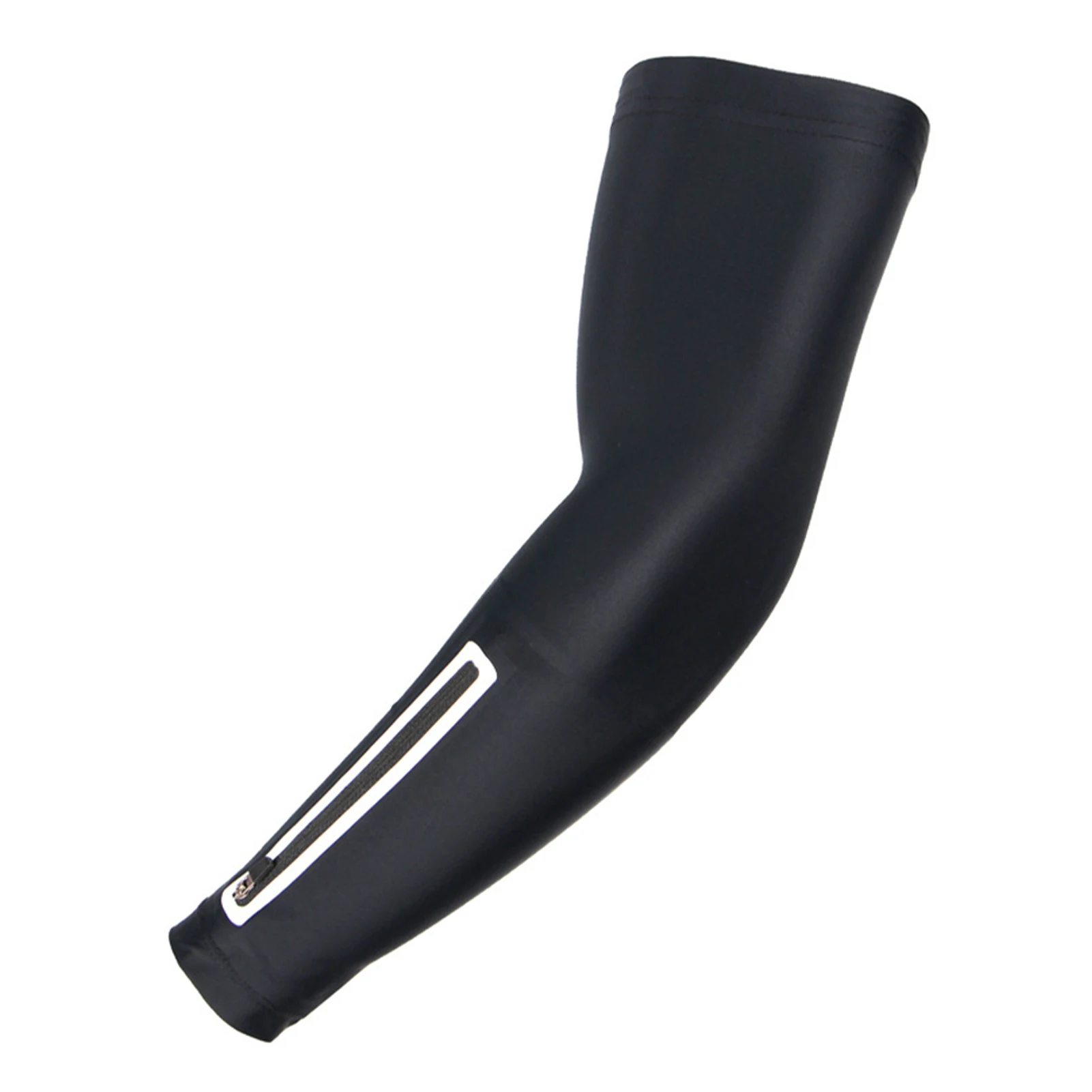 

Men Women Ice Sleeve Sports Sun Protection Zipper Closure Riding Running With Pocket Nylon Arm Cover Guard Seamless Mobile Phone