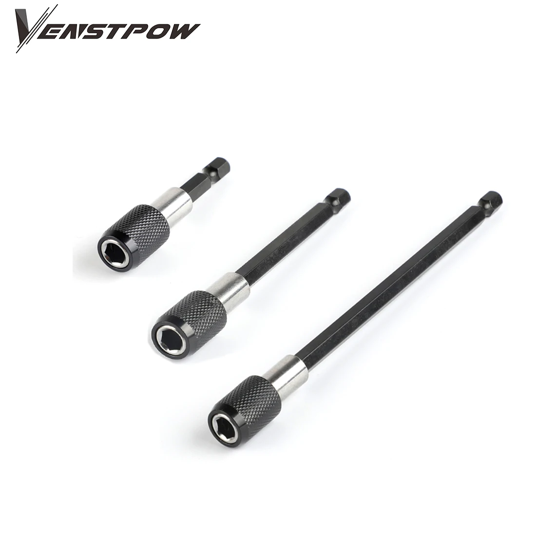 

1pc 1/4 Inch Hex Shank Quick Release Screwdriver Magnetic Bit Holder with Adjustable Collar Extension Bar 60mm 100mm 150mm