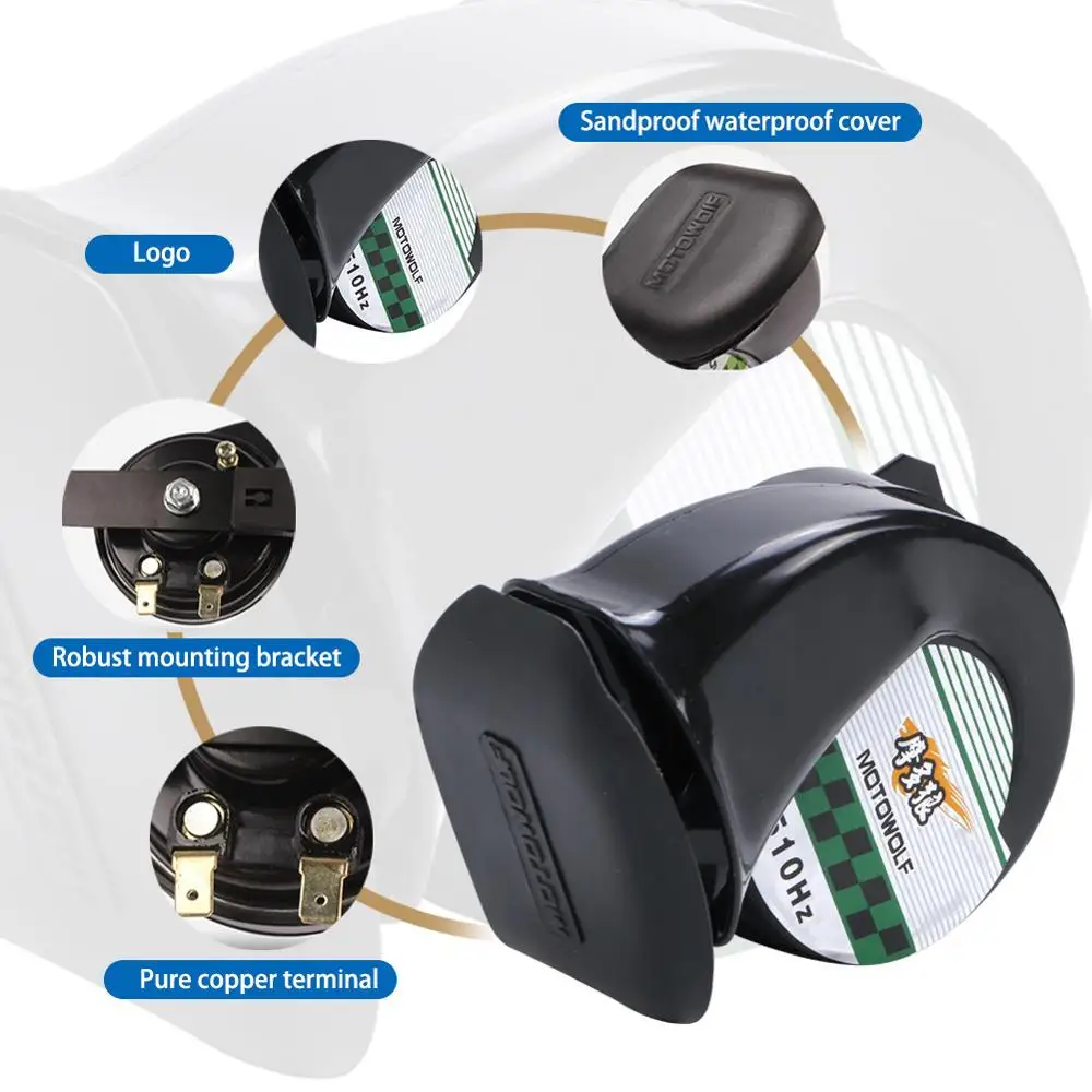 Универсальный 12 В DC 130 дБ Улитка воздуха мотоцикла рог сирена Громкая для