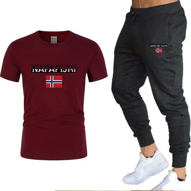 

2021 Men 'S T -Shirt And Pants Sets Two -Piece /Women Casual Tracksuit New Fashion Print Suits Jogging Sports