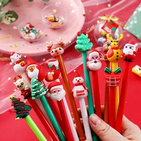 10pcsset christmas gel pens cute cartoon christmas gift neutral pen creative black pen cute stationery