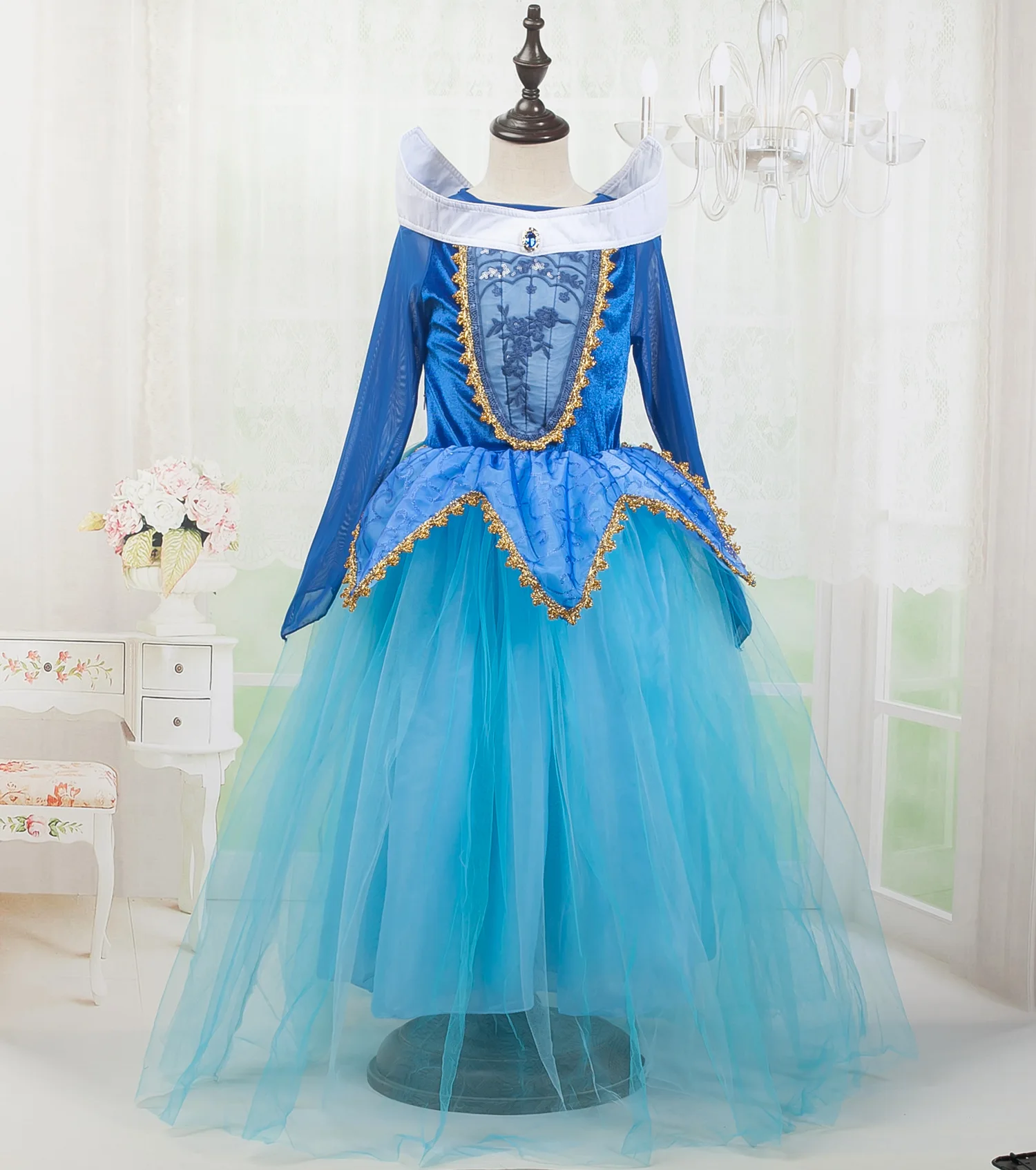Нарядное платье Спящей красавицы принцессы Авроры карнавальный костюм с