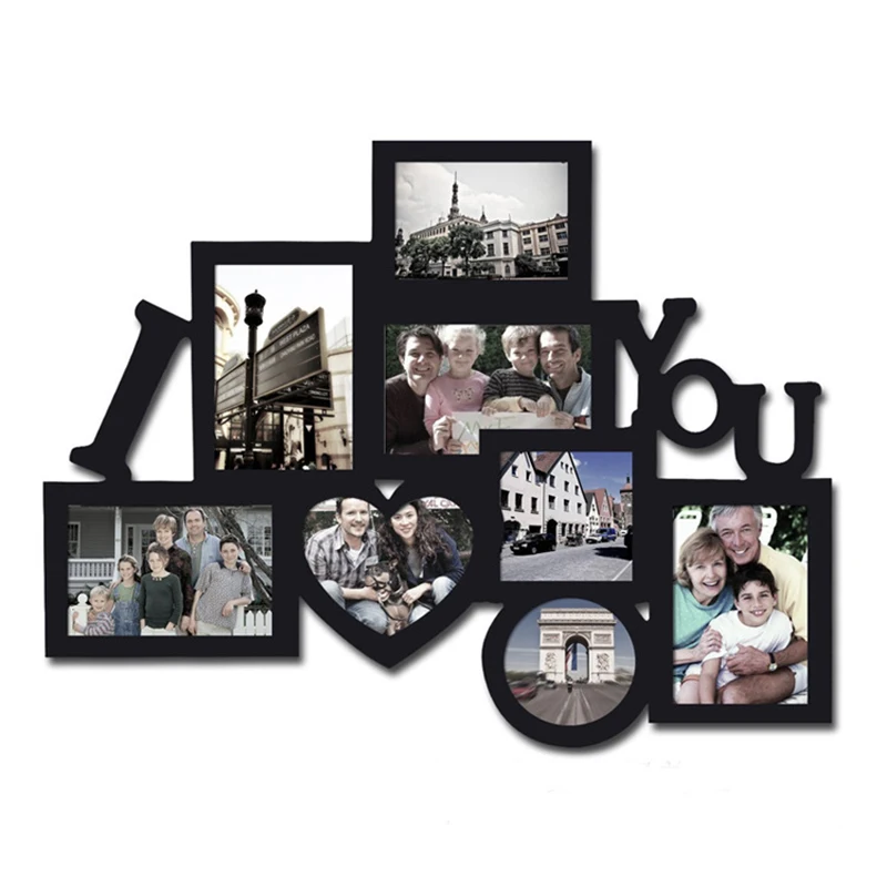 DIY фоторамка деревянная с надписью I Love You английская надпись Висячие