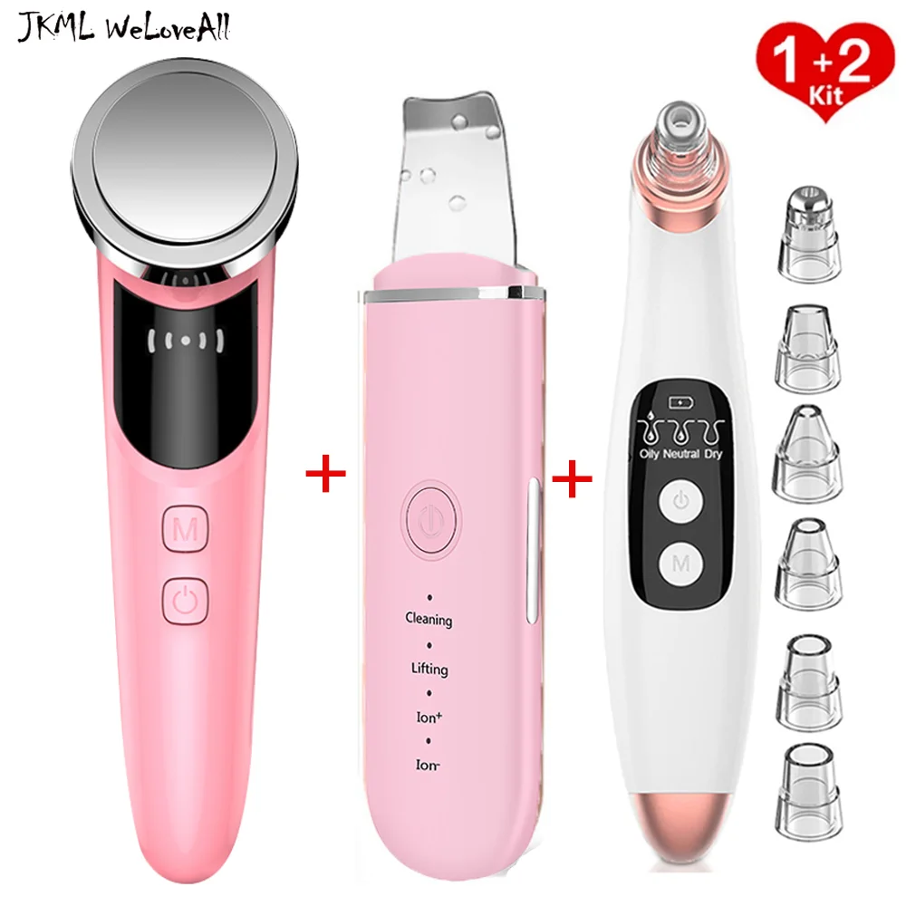 

2021 RF EMS Radio Frequency Mesotherapy Facial Lifting Machine Ultrasonic Skin Scrubber Blackhead Remover Face Deep Cleaner