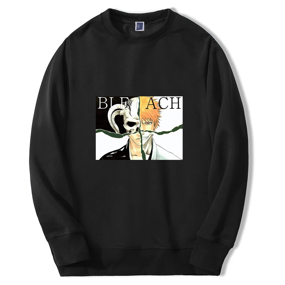 

Японское аниме Толстовка Kurosaki Ichigo с отбеливателем, мужские толстовки, новинка 2020, Зимний пуловер, уличная одежда в стиле Харадзюку, повседне...