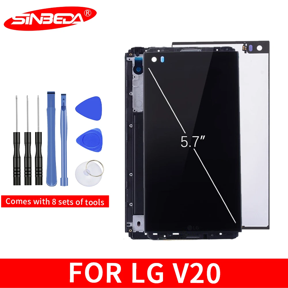 Sinbeda 5," ЖК для LG V20 ЖК сенсорный экран дигитайзер Замена с рамкой H990N H990DS H990T H910 H918 L для LG V20 дисплей
