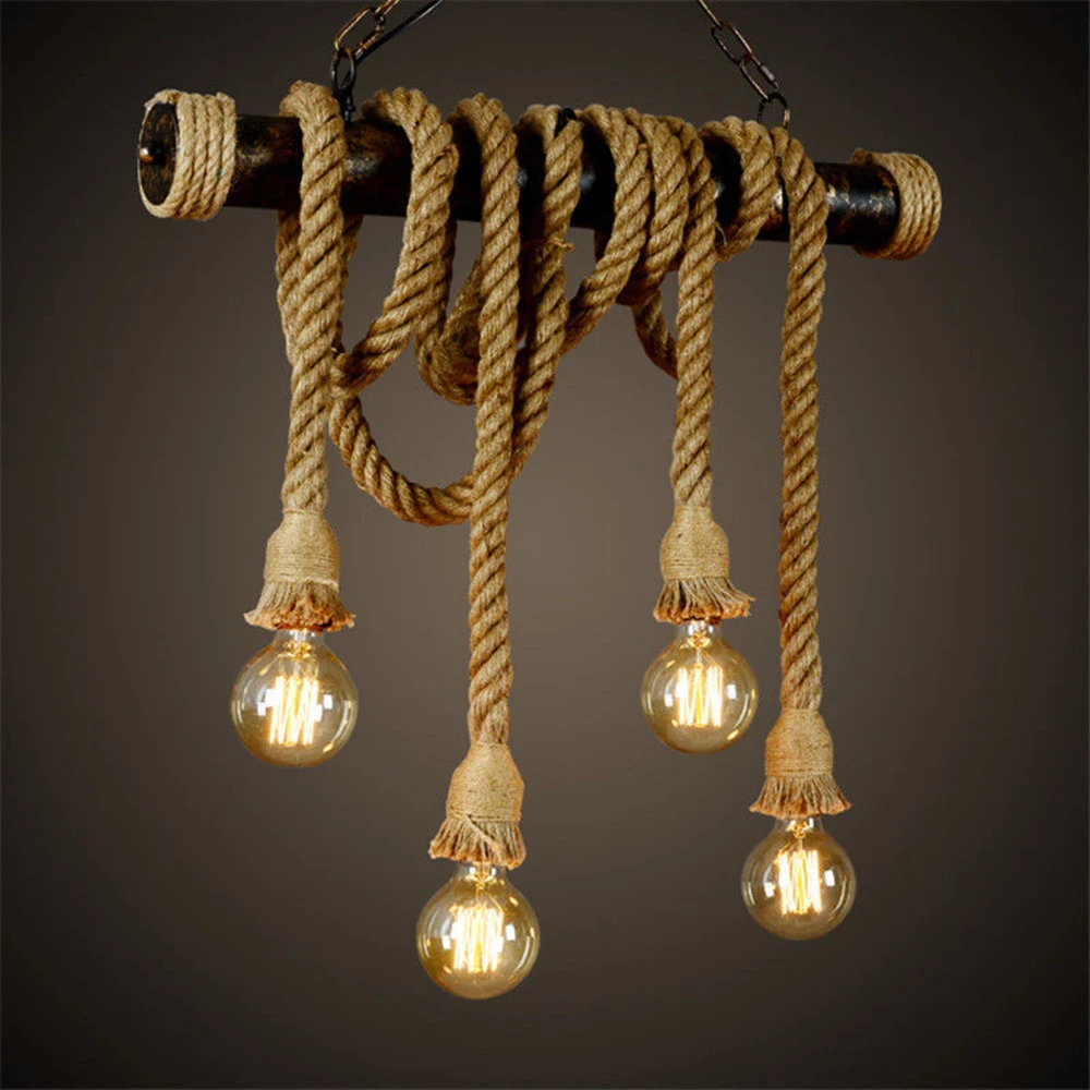 Retro Nostalgic Lamp Base American Style New Industrial DIY Hanging Single Head Solid Edison Reins Ceiling Without Bulb | Дом и сад
