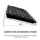 Акриловый держатель клавиатуры для компьютера, прозрачная подставка для клавиатуры, легко эргономичный, для набора текста, универсальный, для офиса, для дома и школы