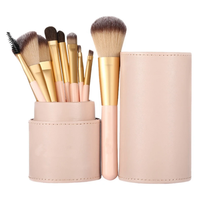 

Makeup Brushes 9PCs Foundation Brush Blending Set with Travel Tube