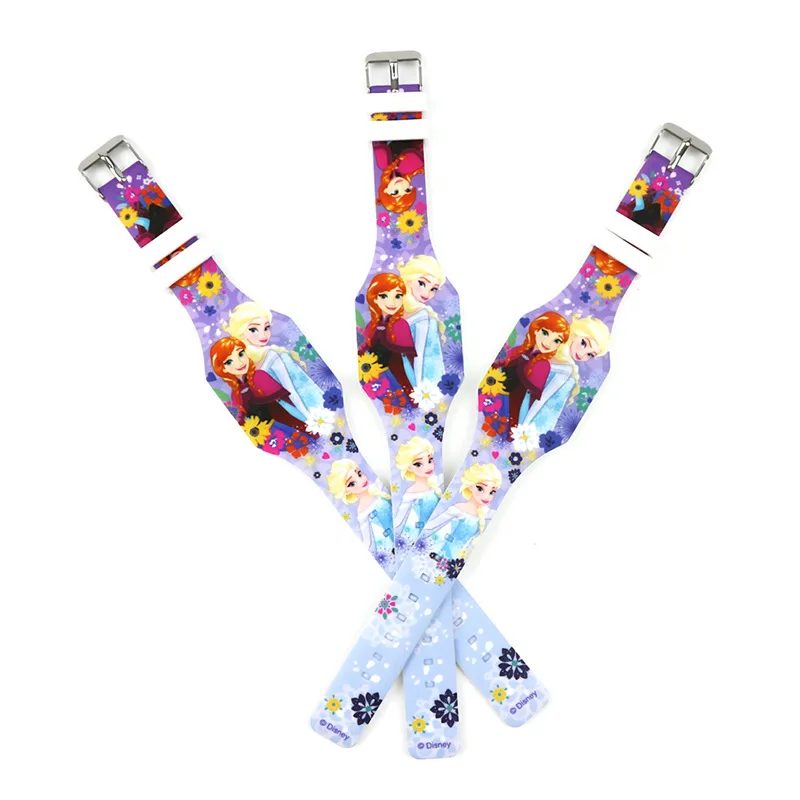 

Disney children's digital wristwatch cute cartoon Luminous Watch kids watches girl gifts LED display Complete Calendar Silicone