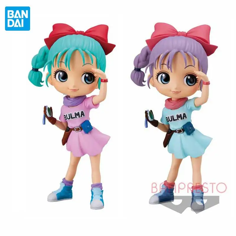 

Bandai Original Dragon Ball Figure Q Posket Bulma Q Version Action Pvc Anime Figure Model Collectible Toys for Boys