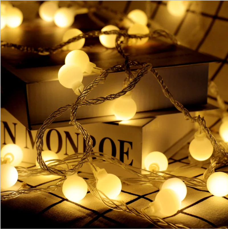 1 м/3 м натальные вишневые шары гирлянда струнный светильник украшения