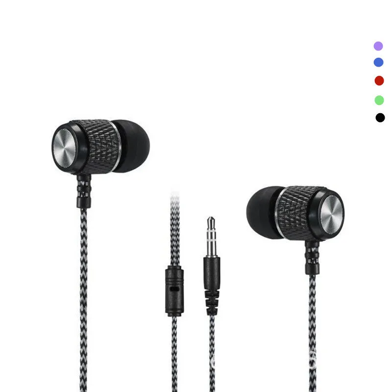 

Braided Wired Universal Headset In-Ear 3.5MM Interface Heavy Bass MP3/4 Headset For Computer Mobile Phone Sports Music