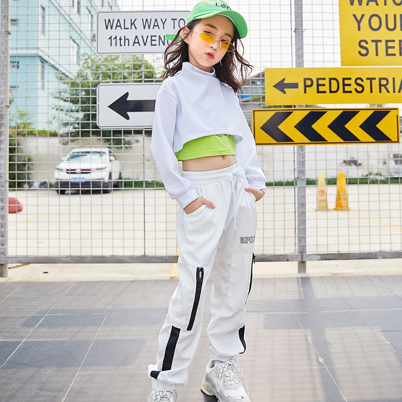 Костюм Джаз для девочек детская одежда подиума уличных танцев в стиле хип хоп