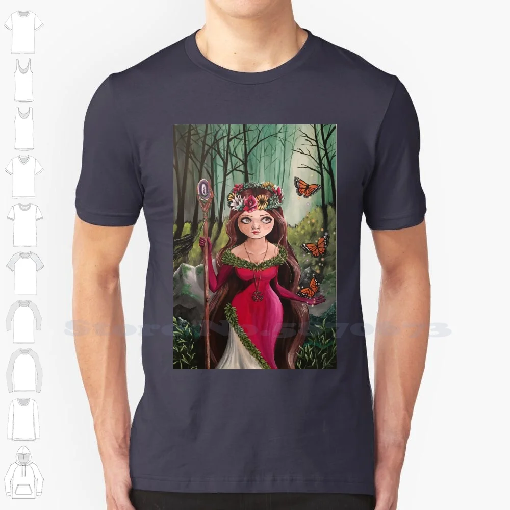

The Druid Girl Summer Funny T Shirt For Men Women Druid Forest Fairy Pixies Butterfly Geo Feather Woods Protector Flowers