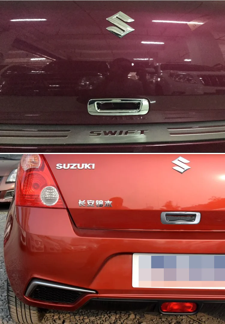 1 шт. высокое качество хромированная крышка ручки багажника для Suzuki Swift 2004-2009 Задняя крышка ручки двери для Swift Задняя ручка двери