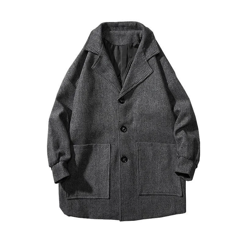 Женское шерстяное пальто Повседневная ветровка средней длины весна-осень -