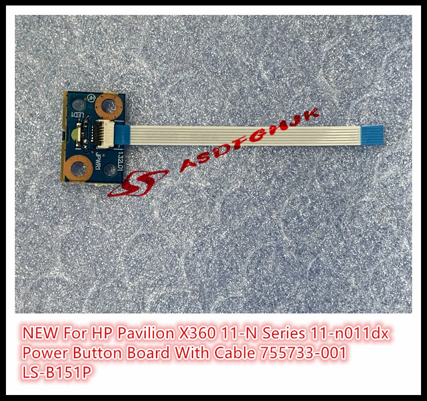 

Free shipping NEW For HP Pavilion X360 11-N Series 11-n011dx Power Button Board With Cable 755733-001 LS-B151P