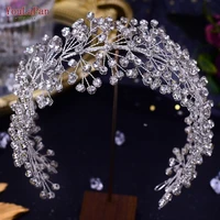 youlapan hp412 elegant bridal headbands rhinestone crystal headpiece banquet headwear woman bridesmaid hairbands tiara and crown