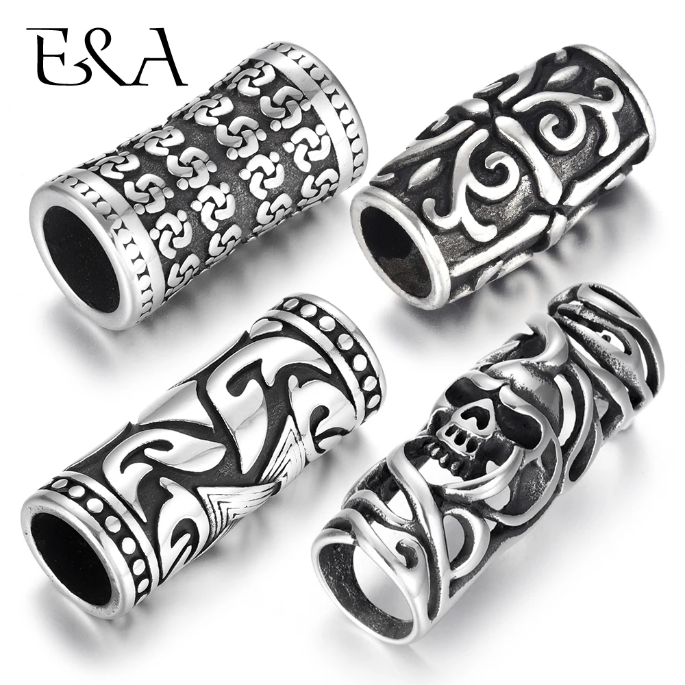 2 шт, отверстия из нержавеющей стали, 8 мм, ползунок, бусины, викинги, горка, амулеты, бусины для браслета, DIY аксессуары, ювелирные изделия, принадлежности для изготовления