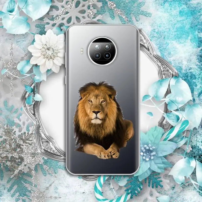 

lion Animal fierce king Phone Case Transparent for Xiaomi Redmi note 10 t 8 9 pro lite 11