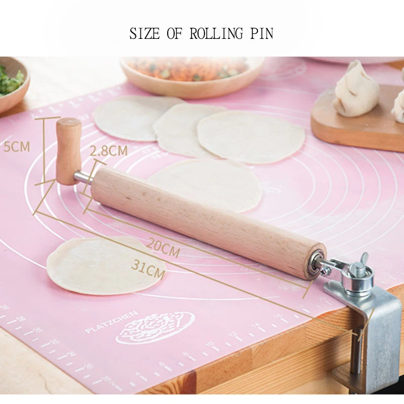 Бытовая твердая древесина клецки кожи Скалка Большой Ролик артефакт из